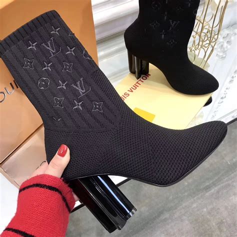 louis vuitton sock heel boots